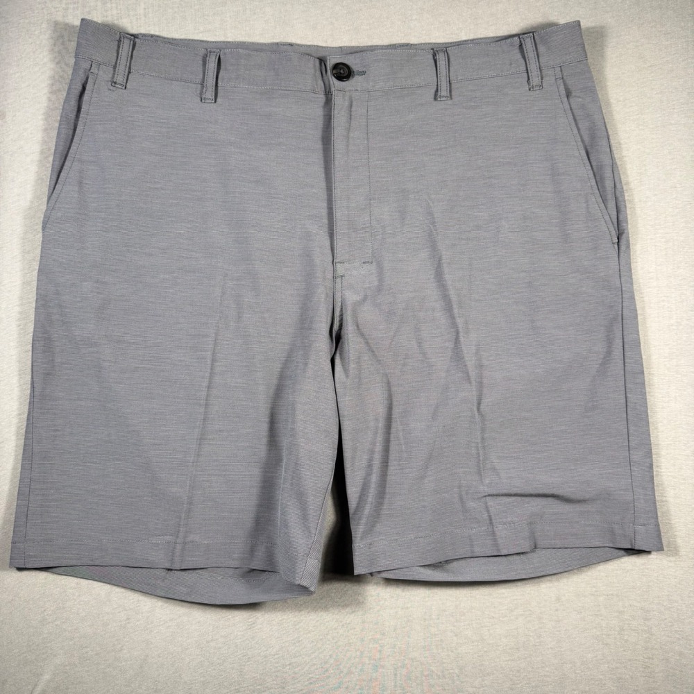 Pro Tour Mens Gray Heathered Golf Shorts Performance Stretch Size 40 Flat Front